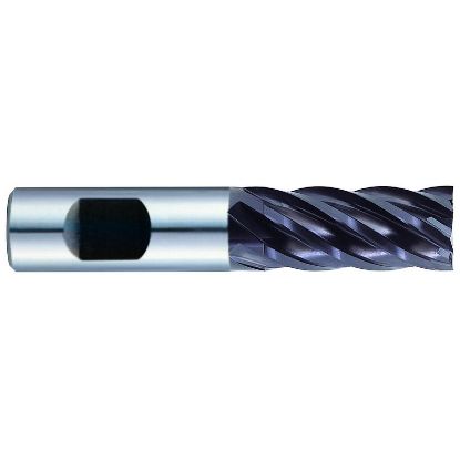 Picture of YG-1 95116 DIA 9/16 SH 0.5625 LOC 1.2500 OAL 3.50 End Mill Carbide TiAlN Single End Square Sharp J-Power