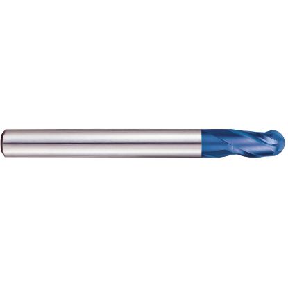 Picture of YG-1 G8A59050 DIA 5MM SH 0.2362 LOC 0.3937 OAL 3.1496 End Mill Standard Flute Standard Helix Carbide TiAlN Single End Ball Nose X-5070 End Mill