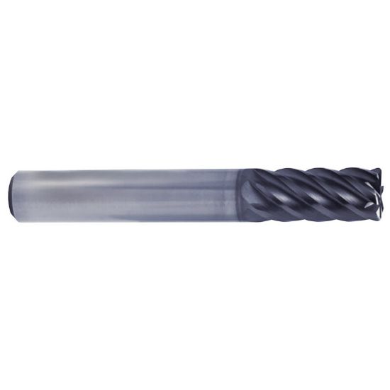 Picture of YG-1 UGMG22860 DIA 1 SH 1.00 LOC 2.00 OAL 5.00 End Mill Standard Flute Variable Helix Carbide TiAlN Single End Corner Radius 0.1900 4.83MM V7 Plus A