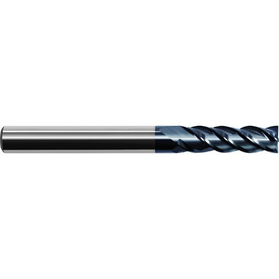 Picture of ZCC UM-4EL-1 KMG405 DIA 1 SH 1.00 LOC 2.2500 OAL 5.00 End Mill Standard Flute Variable Helix Carbide TiAlN Single End Square Sharp