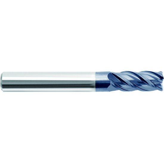 Picture of ZCC VSM-4R-1.00-.030R DIA 1 SH 1.00 LOC 1.50 OAL 4.00 End Mill Standard Flute Variable Helix Carbide TiAlN Single End Corner Radius 0.0300 0.76MM