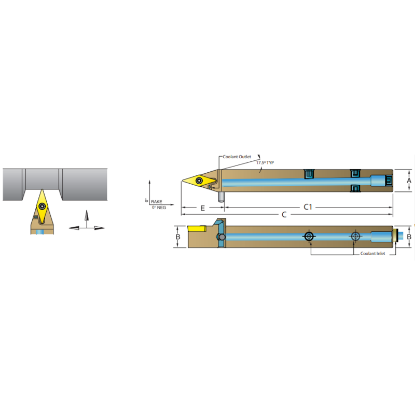 Picture of DORIAN ASVVPN1212-K16 35.0° Swiss Square 0.472 Shank 4.210 OAL