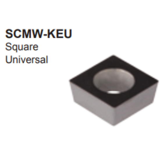 Picture of DORIAN SCMW 431 KEU DUP15VT Turning Insert Square 0.015 Corner Radius Carbide AlCrN
