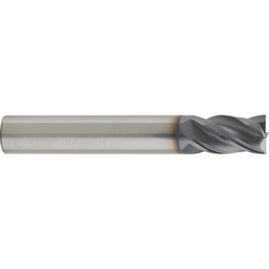 Picture of GORILLA MILL GM10FSL4	 DIA 1" SH 1.00 LOC 4.00 OAL 7.00 End Mill Standard Flute Variable Helix Carbide TiAlN Single End Square Sharp