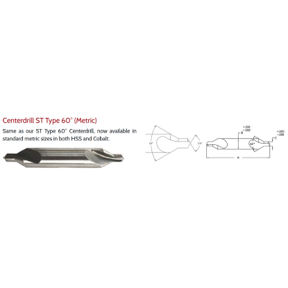 Picture of LINK 23-L2-007 2.0X5.0 Metric ST-Type DED HSS Center Drill