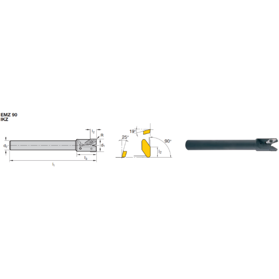 Picture of LMT FETTE EMZ90 V22.125SB-I Milling 90.0°, End Mill Milling Cutter 1.250 Cutter Diameter