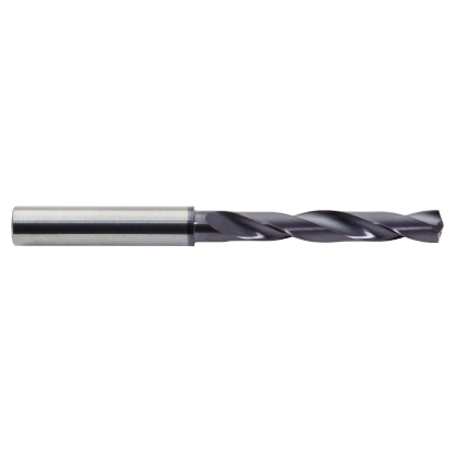 Picture of M.A. FORD 2XDCR3858A Deep Hole Coolant Thru Carbide 140° - 142° 0.385 Dia 0.393 Shank 4.055 OAL 2 Flute 2.165 Flute Length Carbide AlTiN
