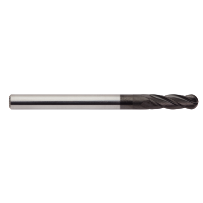 Picture of M.A. FORD 140L1875GX DIA 3/16 SH 0.1875 LOC 1.00 OAL 2.50 End Mill Standard Flute Standard Helix Carbide Gemx Single End Ball Nose TuffCut® GP