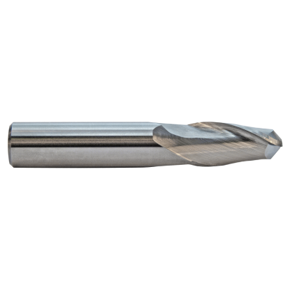 Picture of M.A. FORD 15004330 DIA 1.10MM SH 0.1181 LOC 0.1299 OAL 1.496 End Mill Standard Flute Standard Helix Carbide Uncoated Single End Ball Nose TuffCut® GP