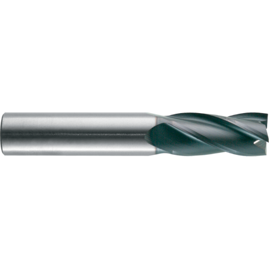 Picture of ROBBJACK MST-434-08-A DIA 8MM SH 0.3150 LOC 0.6299 OAL 2.4803 End Mill Standard Flute Standard Helix Carbide AlTiN Single End Square Sharp