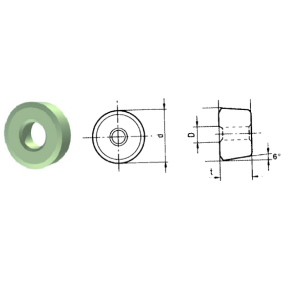 Picture of ROMAY RCMA 1012 CC-20 Turning Insert Round Ceramic 1.250 Corner Radius