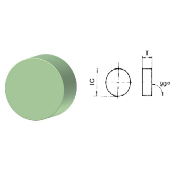 Picture of ROMAY RNGN 43 CC-5477 Turning Insert Round Silicon Nitride 0.500 Corner Radius
