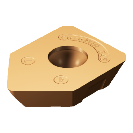 Picture of SANDVIK R245-12 T3 E-W 1020 CoroMill 245 Wiper; 45 degree face Milling