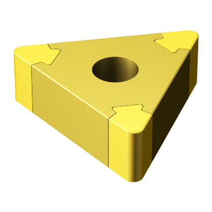 Picture of SANDVIK TNGA332S0330A 7015 Turning Insert Triangle TiN CBN 0.031 Corner Radius