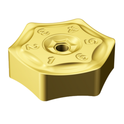 Picture of SANDVIK HNMF 09 05 16-KH K20M CoroMill S-60 double sided hexagonal Insert; 60° for cast iron with double sided hexagonal Inserts