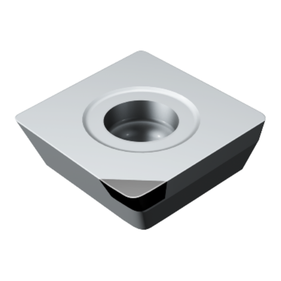 Picture of SANDVIK 490R-140408E CB50 CoroMill 490 CBN Insert; 90 degree shoulder Milling