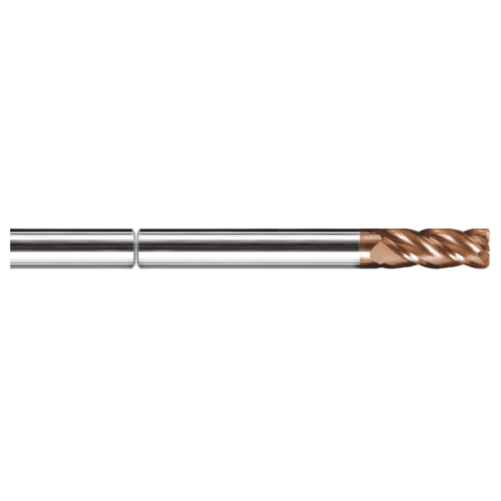 Picture of ZCC HMX-4R-D4.0-R0.5 KMG5515 DIA 4MM SH 0.1575 LOC 0.3937 OAL 1.9685 End Mill Standard Flute Variable Helix Carbide TiAlN Single End Corner Radius 0.0197 0.50MM